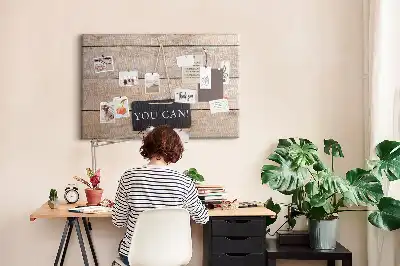 Printed Cork Memo Board You can do it! lettering