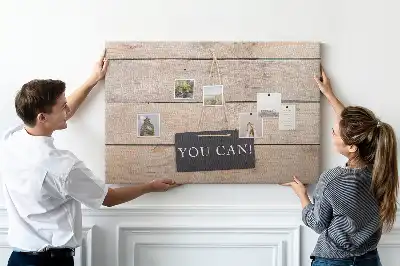 Printed Cork Memo Board with You Can Do It Lettering