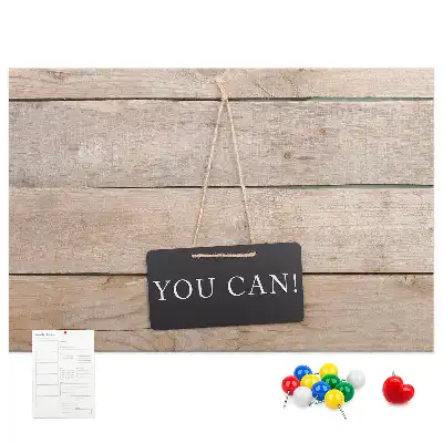 Printed Cork Memo Board You can do it! lettering