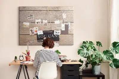 Printed Cork Memo Board with You Can Do It Lettering