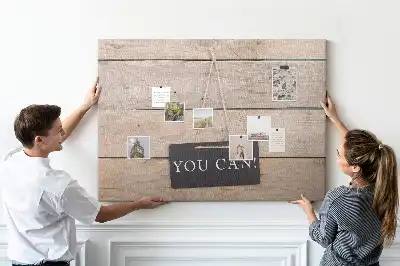 Printed Cork Memo Board You can do it! lettering