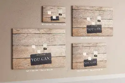 Printed Cork Memo Board with You Can Do It Lettering