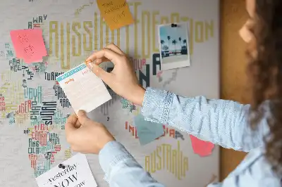 Printed Country Names Cork Memo Board