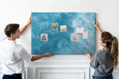 Sea water cork memo board