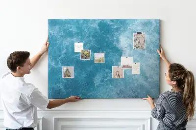 Cork memo board Sea water