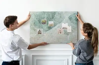 Marble Printed Cork Memo Board