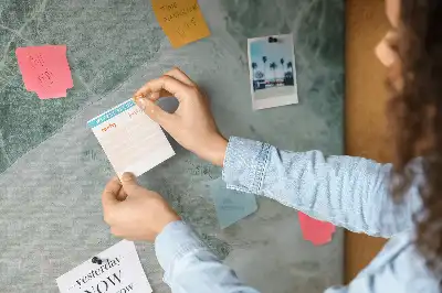 Marble Printed Cork Memo Board