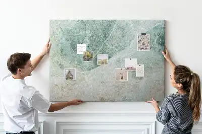 Marble Printed Cork Memo Board