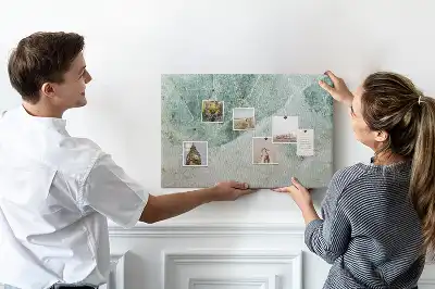 Marble Printed Cork Memo Board