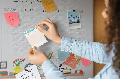 Weekly planner cork memo board