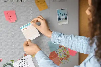 Weekly planner cork memo board