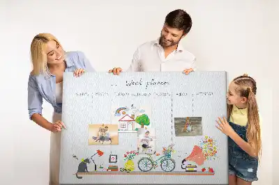 Weekly planner cork memo board