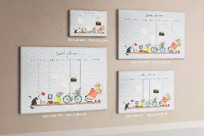 Weekly planner cork memo board