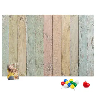 Printed colorful cork board
