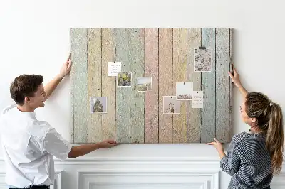 Printed colorful cork board