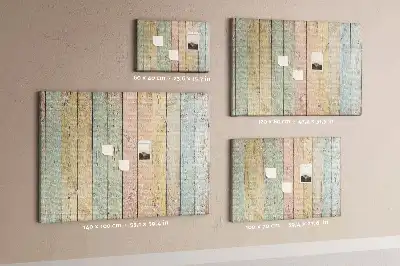 Printed colorful cork board