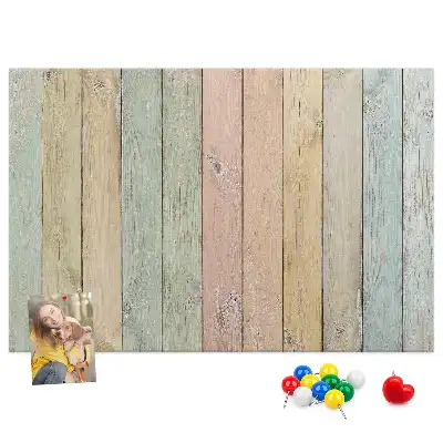 Printed colorful cork board