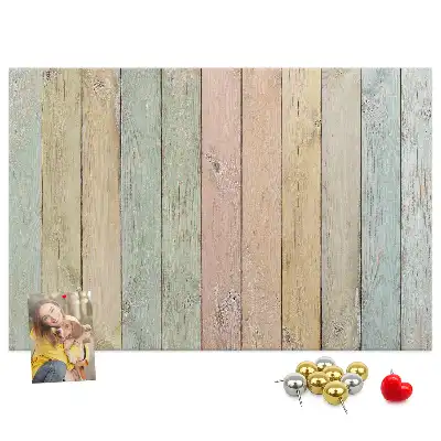 Printed colorful cork board