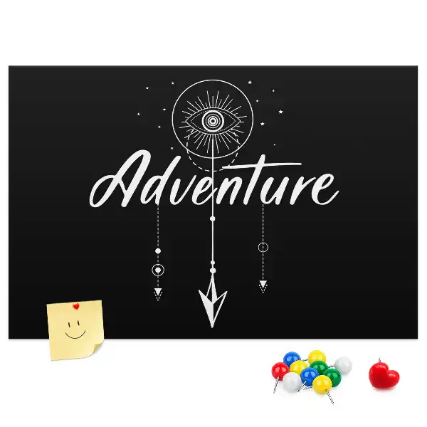 Travel quote cork memo board