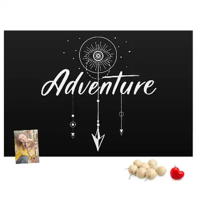 Travel quote cork memo board