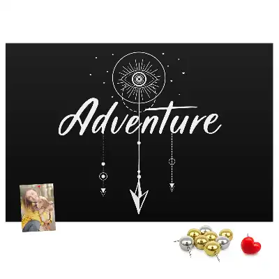 Travel quote cork memo board
