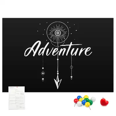 Travel quote cork memo board