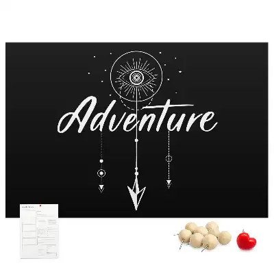 Travel quote cork memo board
