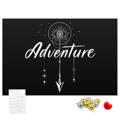 Travel quote cork memo board