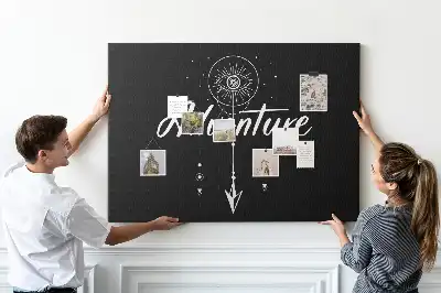 Travel quote cork memo board