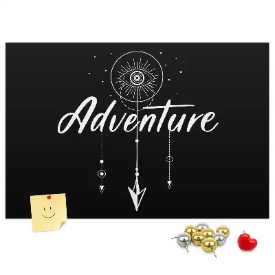 Travel quote cork memo board