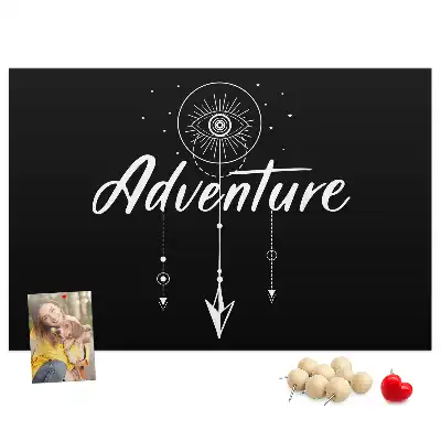 Travel quote cork memo board