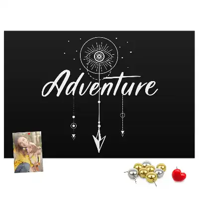 Travel quote cork memo board