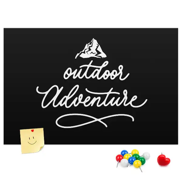 Printed Cork Board with Travel Quote