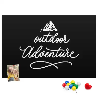 Printed Cork Board with Travel Quote