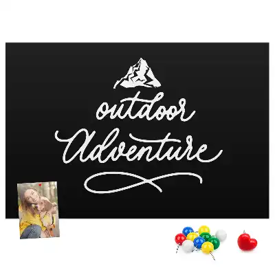 Printed Cork Board with Travel Quote