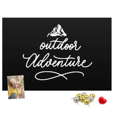 Printed Cork Board with Travel Quote