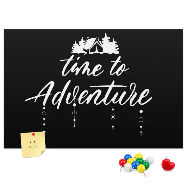 Printed Cork Memo Board with Travel Quote