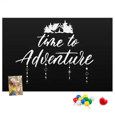 Printed Cork Memo Board with Travel Quote