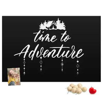 Printed Cork Memo Board with Travel Quote