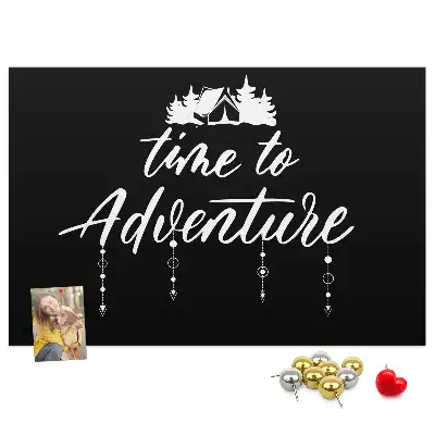 Printed Cork Memo Board with Travel Quote