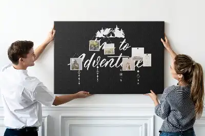 Printed Cork Memo Board with Travel Quote