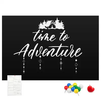 Printed Cork Memo Board with Travel Quote