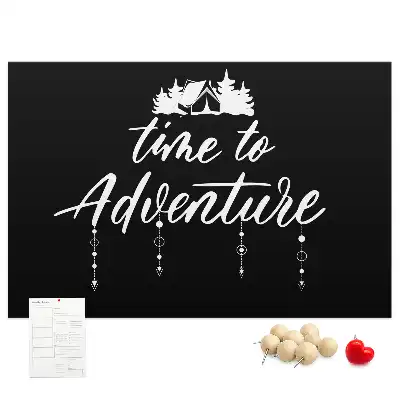 Printed Cork Memo Board with Travel Quote