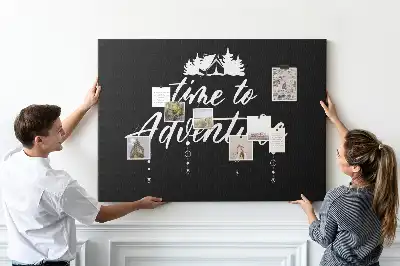 Printed Cork Memo Board with Travel Quote