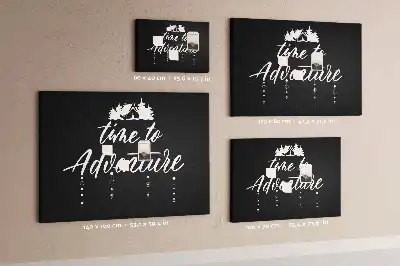 Printed Cork Memo Board with Travel Quote