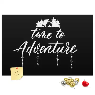 Printed Cork Memo Board with Travel Quote