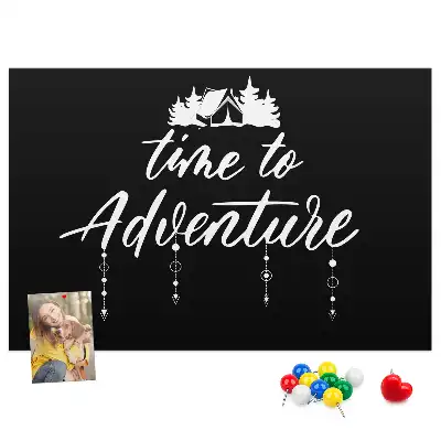 Printed Cork Memo Board with Travel Quote