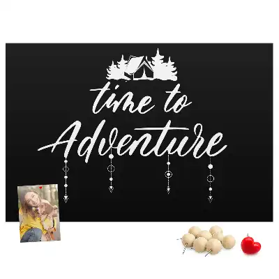 Printed Cork Memo Board with Travel Quote