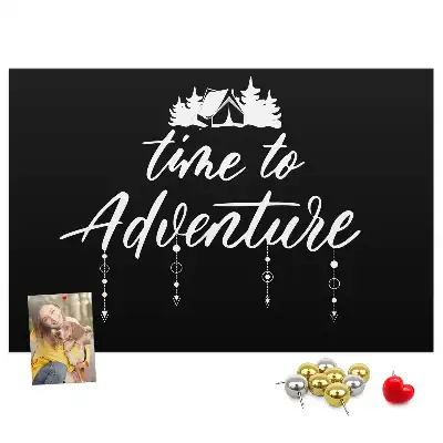 Printed Cork Memo Board with Travel Quote