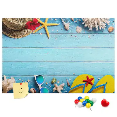 Seaside Themed Printed Cork Memo Board